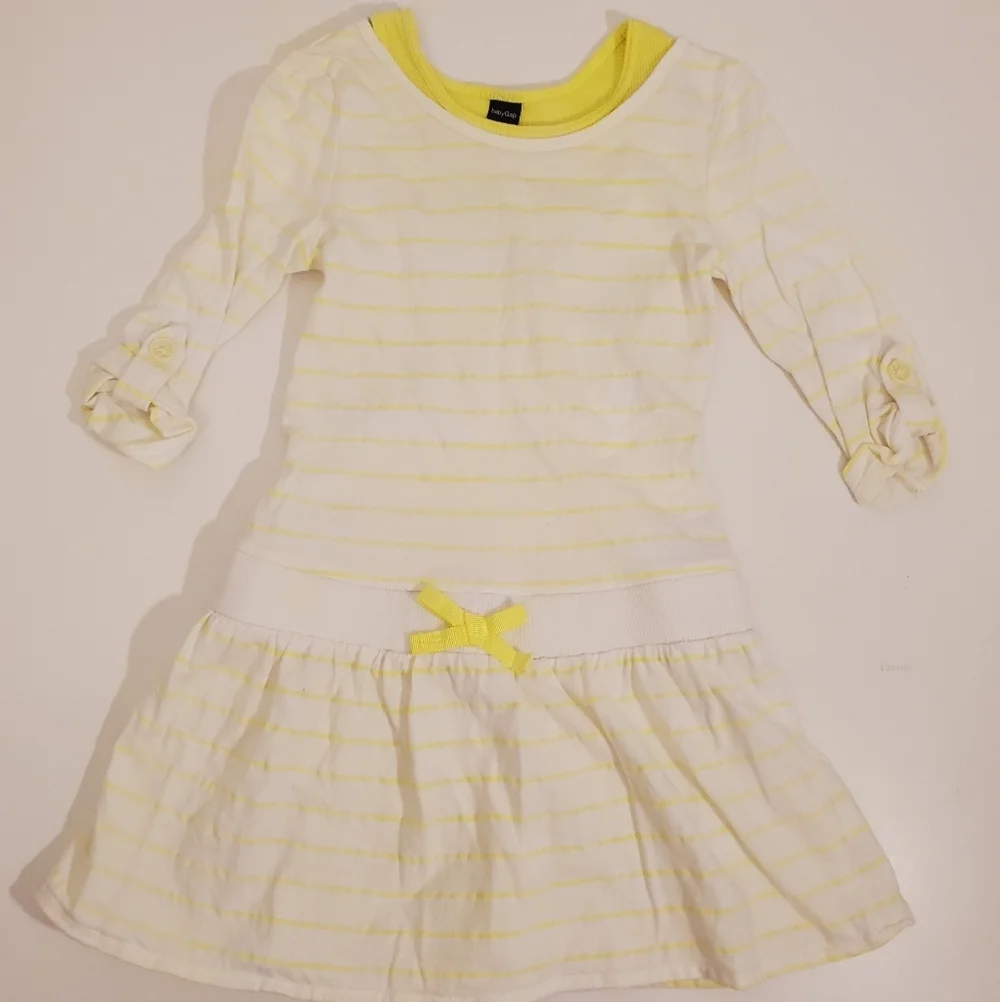 Baby Gap Adorable Yellow Striped Dress 3T